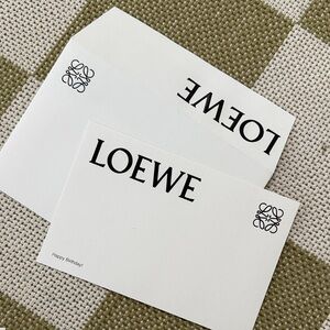 Loewe White Birthday Card with Black Text
